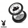 Faux piercing plug acier chirurgical playboy logo lapin Do it better