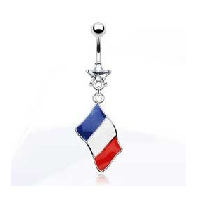 Piercing nombril pendentif pays drapeau de la Hollande