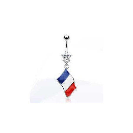 Piercing nombril pendentif pays drapeau de la Hollande