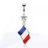 Piercing nombril pendentif pays drapeau de la Hollande