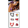 Tatouages Temporaires Coeurs sexy Devil 