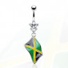 Piercing nombril drapeau pay de la Jamaïque