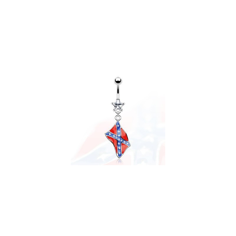 Piercing nombril pendentif drapeau Rebels