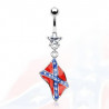 Piercing nombril pendentif drapeau Rebels