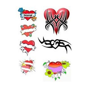 Tatouage autocollant Coeur