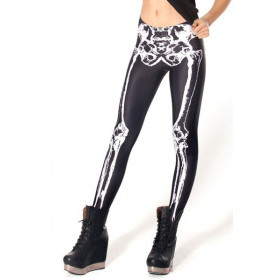 Leggings noir squelette leggings original pour femme pas cher 