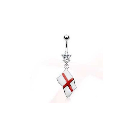 Piercing nombril pendentif drapeau pay Anglais