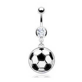 Piercin nombril pendentif ballon de foot