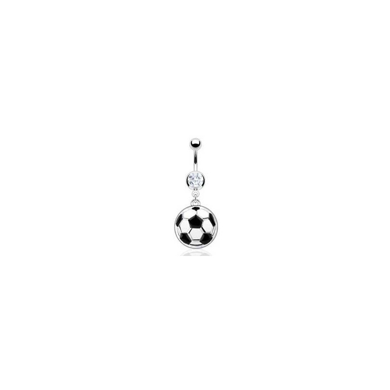 Piercin nombril pendentif ballon de foot