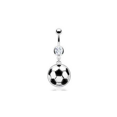 Piercin nombril pendentif ballon de foot