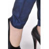 leggings pour femme effet jeans couleur bleu et blanc pas cher