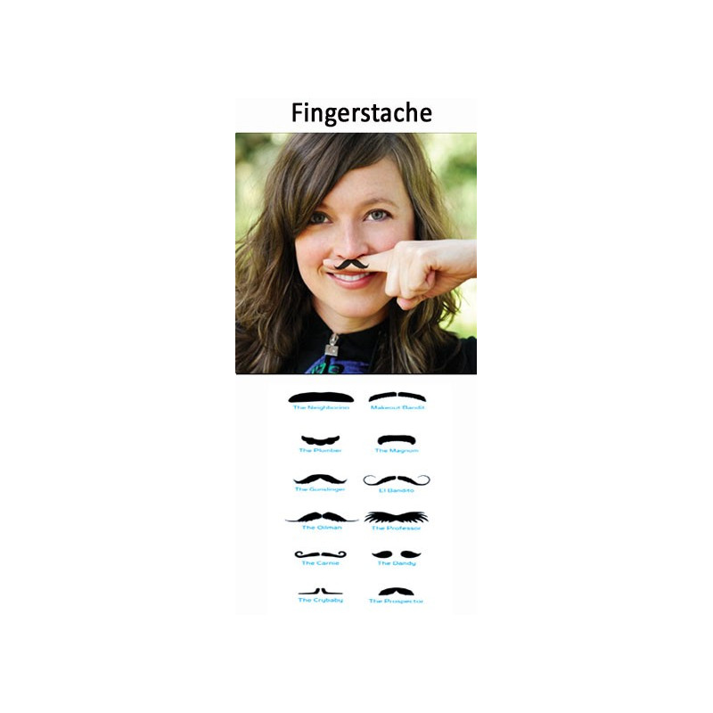 Fingerstache Tatouages temporaires Fingerstache Tatouages temporaires