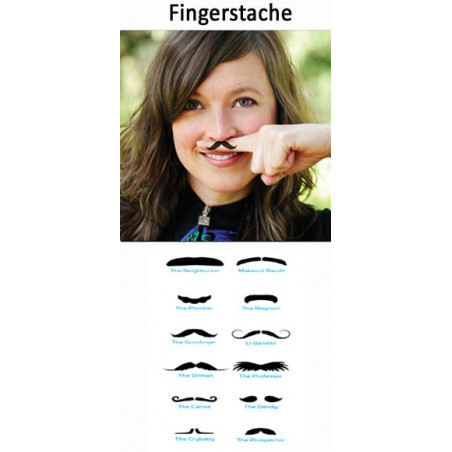 Fingerstache Tatouages temporaires