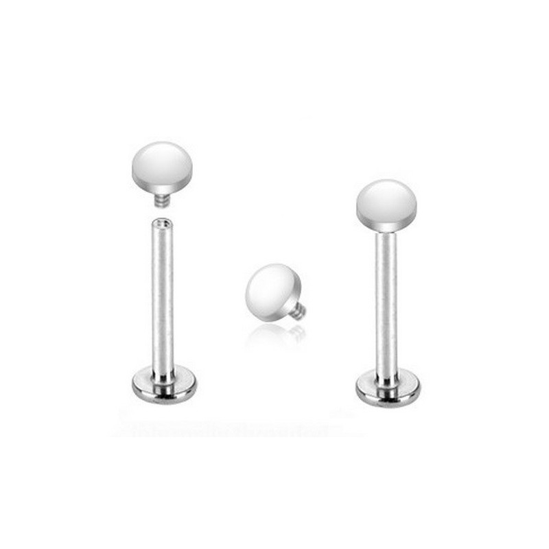 Micro piercing Labret Emaux bille de 3 mm - Tarawa piercing