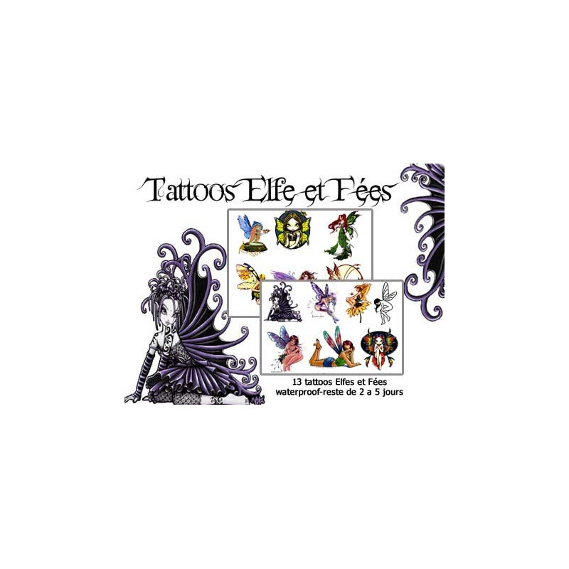 Tattoos autocollants Elfes et Fées