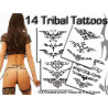 Tattoos autocollants bas de dos Tribal