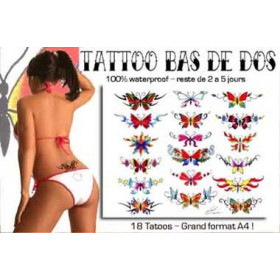 Tattoos autocollants bas de dos Papillon