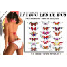 Tattoos autocollants bas de dos Papillon