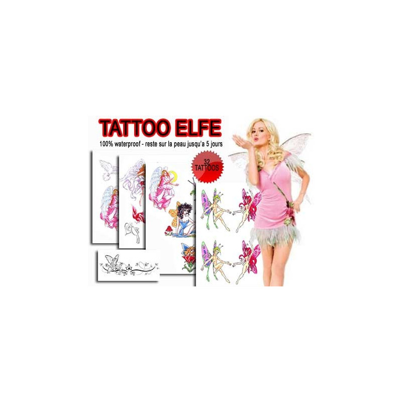 Elfe Tattoo autocollant Pack