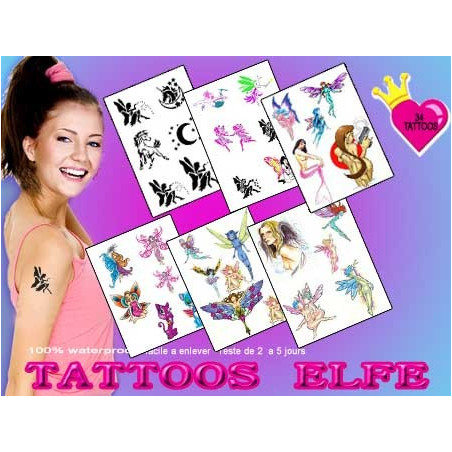 Pack tatouage Elfe et Fée autocollant