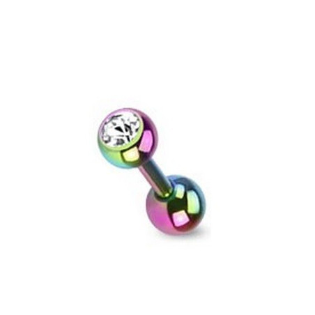 piercing oreille cristal blanc titane anodisé couleur essence