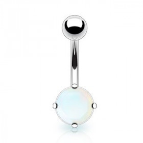 Piercing nombril pierre naturel semi précieuse Argenon Flourite
