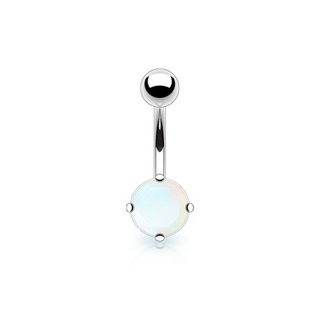 Piercing nombril pierre naturel semi précieuse Argenon Flourite