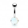 Piercing nombril pierre naturel semi précieuse Argenon Flourite