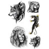 Tattoo Loup tigre lion panthere