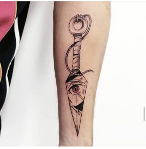 Tattoo Tarawa Lost-Créa Vias tatouage dague oeuil bras