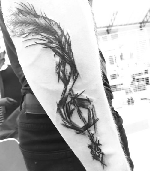 tatouage fleche graphique Tattoo Tarawa Cap d'Agde