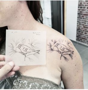 tattoo oiseau épaule femme Tattoo Tarawa vias lost-créa