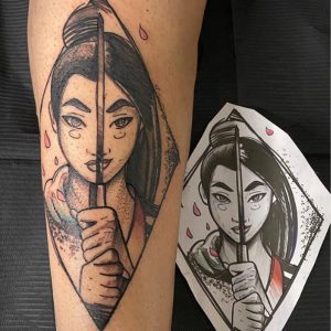 tatouage Mulan par Hajone Ink Tarawa Cap d'Agde