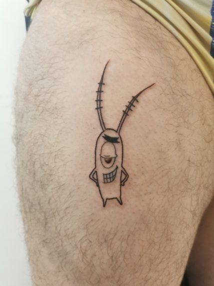 Tatouage morpion par Saumon-cru Tarawa Cap d'agde