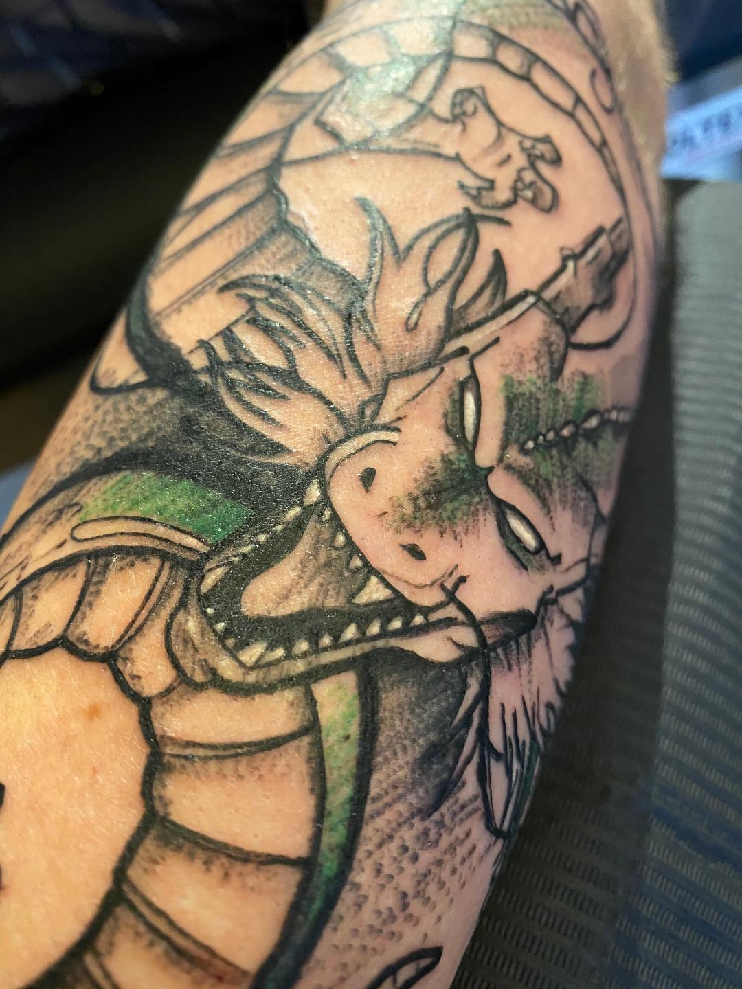 Tatouage Shenron dragon ball z Hajon-ink Tarawa studio