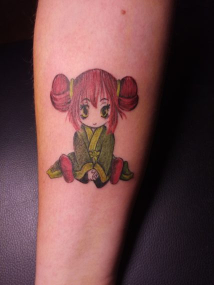 tatouage personnage manga par lily Tarawa Cap d'Agde