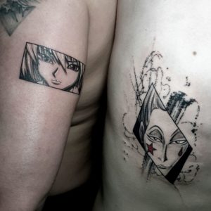 tatouage visage manga par Padawan Tattoo Tarawa Cap d'Agde